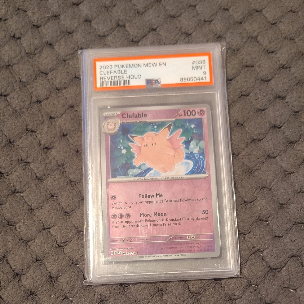 SOLD.....Pokemon PSA 9 CLEFABLE